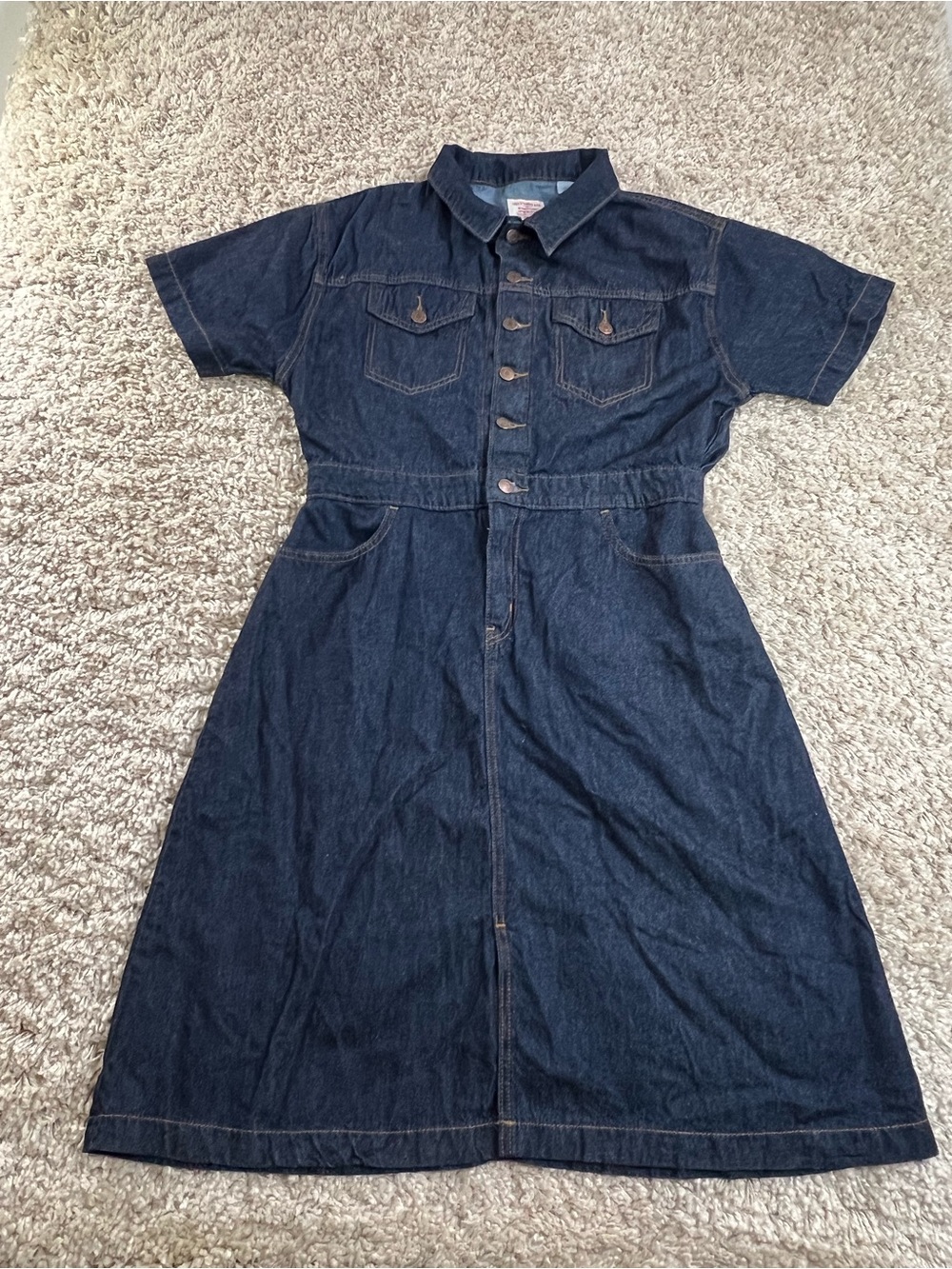 Levi's Dark Blue Denim Midi Dress